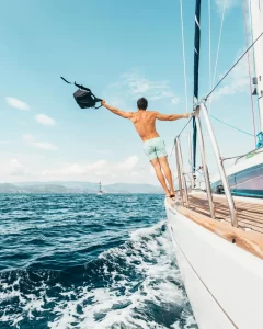 man on a boat